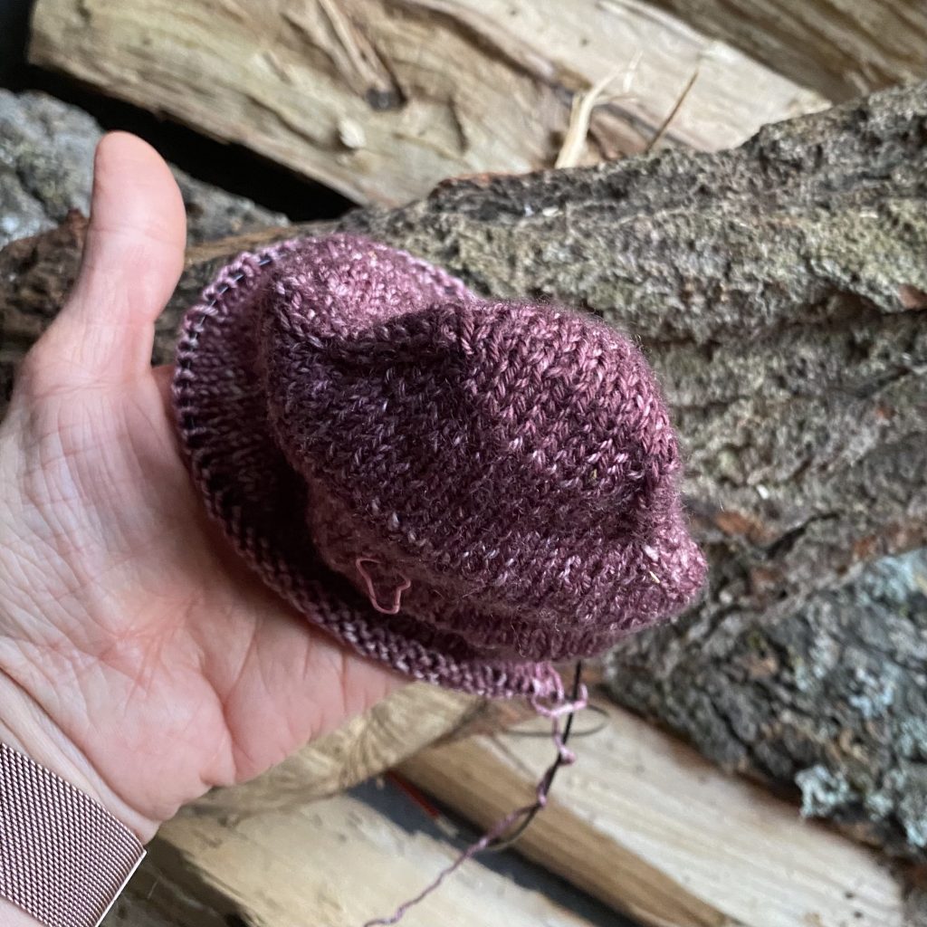 Chaussette tricotée sans couture toe up